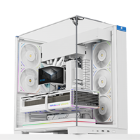 Boîtier de jeu Thermalright A70 VISION WHITE avec verre trempé à vue complète, écran intégré de 9,16 pouces, boîtier de jeu RGB DIY