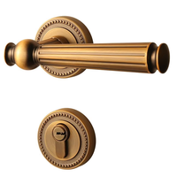 Ensemble de poignées de porte en alliage de zinc, style français antique rétro, haut de gamme, silencieux, mécanique, pour portes en bois, idéal pour hôtels
