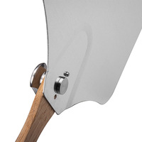 Ensemble de spatules à Pizza en métal à Long manche pliable de 12 pouces, pelle à Pizza en aluminium robuste avec coupe-bascule
