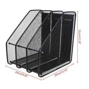 ที่ใส่เอกสารแบบตาข่ายโลหะ 3 ช่อง สำหรับจัดระเบียบโต๊ะทำงาน - Product Image 4