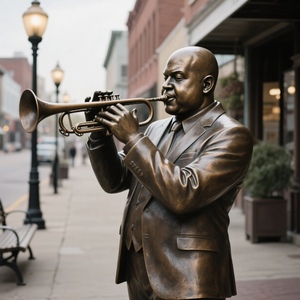 Sculpture d'art moderne de grande taille personnalisée, statues de musiciens de <span class=keywords><strong>jazz</strong></span> en bronze pour l'extérieur, avec moulage et découpe à l'emporte-pièce - Product Image 4