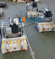 Machine de fraisage de profilés en aluminium CNC à trois axes avec moteur à retournement automatique, commande PLC, pour fraisage multi-profilés, 6 à 10 pièces par cycle