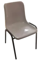 Chaise de salle à manger empilable moderne en plastique PP, pieds noirs thermolaqués, finition brillante, chaise de bureau pour conférence