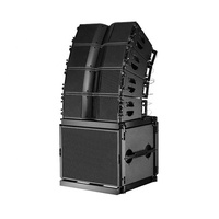 Sistemas de Audio PA para Auditorios, Gimnasios y Escenarios al Aire Libre, Amplificador de Potencia Portátil de 16 Canales con Tecnología Line Array, Resistente al Agua IPX5