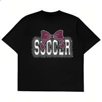 Transferts de strass personnalisés, motifs de football en strass, transferts thermiques pour t-shirts