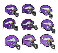 Patchs thermocollants brodés en forme de cœur et de fleur, écologiques et de haute qualité, pour casques de football, décoration pour chapeaux, non tissés