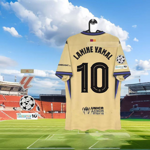 Camisetas de Fútbol del Barcelona Temporada 2025/26, Local y Visitante, Número 19, Yamal, Gavi, Lewandowski, Transpirables, 100% Nailon, Manga Corta - Product Image 3
