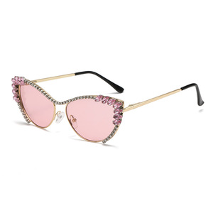 50334 New Arrival Fashion Popular Rhinestones Metal Modern Trendy Women Vintage <b>Sunglasses</b> - Product Image 4