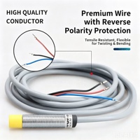 Capteur de proximité inductif Turck Ni4-M12-AP6X avec câble de 10 m, M12, 4 mm, PNP NO, DC10-30V, non encastré, boîtier en plastique pour l'automatisation industrielle
