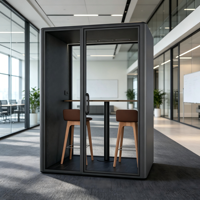 Cabine de réunion de bureau compacte, portable, insonorisée, isolation acoustique pour les négociations et discussions d'équipe quotidiennes
