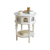 Table basse en bois massif de style français, table d'appoint, table d'angle, table de chevet, petite table de balcon, table de loisirs, mobilier de maison dissimulé