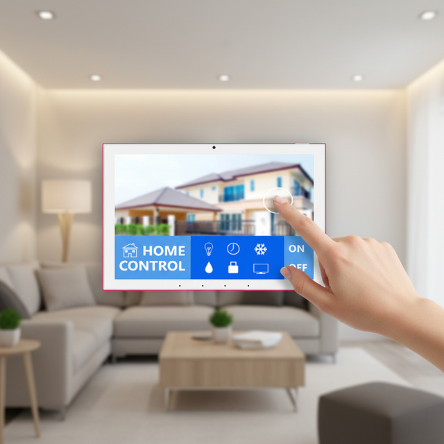 Wall-Mounted 9.7/10.1/15.6 Inches Touchscreen Android/Linux Smart Home Automation Panel with Zigbee Matter 84mm Mounting Box