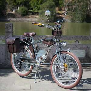 <span class=keywords><strong>Bicicleta</strong></span> Vintage de 26 Pulgadas, <span class=keywords><strong>Bicicleta</strong></span> de Playa de 7 Velocidades, <span class=keywords><strong>Bicicleta</strong></span> Retro de Playa - Product Image 2