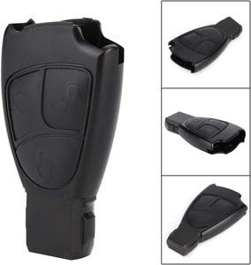 Mercedes w168 w202 w203 w208 w210, a b c e cl 3 botões caixa de embalagem de plástico preto concha chave do carro do benz do abs perfeito - Product Image 3