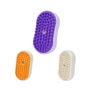 Peine de espray púrpura ecológico para gatos y perros, masaje y características de limpieza que eliminan el pelo - Product Image 1