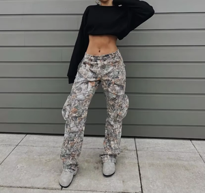 <span class=keywords><strong>Pantaloni</strong></span> Cargo Personalizzati di Alta Qualità 100% Cotone, Stile Paracadutista, Mimetico Real Tree, per Uomo - Product Image 2