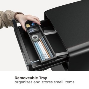 LV-CAB03-3 đen 3 ngăn kéo kim loại khóa tủ tập tin di động dưới bàn lớn không gian lưu trữ tổ chức cho văn phòng nhà - Product Image 4