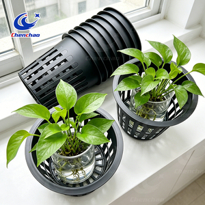 Pots en filet spécialisés pour plantes grimpantes, paniers en maille à fentes avec emplacements pour fixation de treillis - Product Image 3