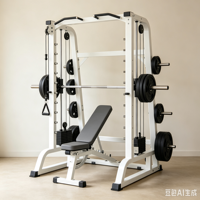 Zoshine Smith Machine JH-D66 – Appareil de musculation multifonction universel en métal pour la poitrine, le dos, les bras, le tronc et les jambes – Équipement de gym à domicile