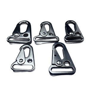 Snap <b>Hook</b> Zinc Alloy Black Electrophoresis Outdoor Tactical Key Ring With Loop Rotating Dog Buckle Metal Webbing <b>Hook</b> - Product Image 4
