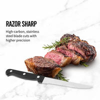 Couverts de restaurant 8 pièces pour le dîner couteau à trancher la viande dentelée ensemble de couteaux à steak