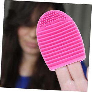 Efficiente e alla Moda: Pulitore per Pennelli da Trucco Tianbo in Silicone a Forma di Uovo con Motivo Geometrico, Strumento di Lavaggio Originale, Idea Regalo - Product Image 4