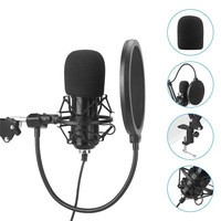 CPYP En Métal USB Microphone Condenseur Microphone D'enregistrement Filaire Micro avec Support pour Ordinateur Portable PC Karaoke Studio D'enregistrement