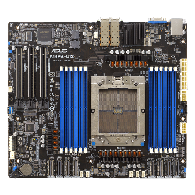New Server Motherboard K14PA-U12 Supports 128 Core AMD EPYC 9004 Series Processors With up to 400W TDP