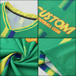 Maillot de football personnalisé pas cher et respirant, haut de gamme en polyester vert à manches longues pour hommes, t-shirts d'entraînement PZ-X25019 - Product Image 6