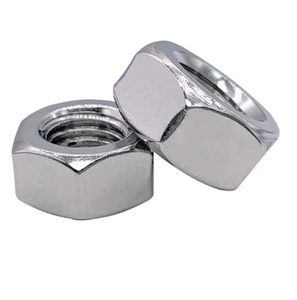 LeGood 304 Stainless Steel Hex <b>Lock</b> Nuts #2-56 Plain Finish - Product Image 1