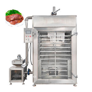 Fumoir industriel automatique pour saucisses de poulet, viande de bœuf, poisson, saumon, fumoir à viande, four à vapeur - Product Image 1