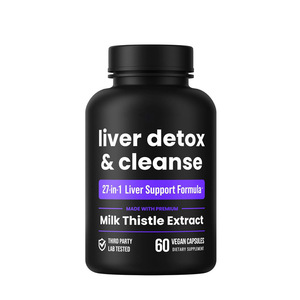 Capsules Détoxifiantes Hépatiques Marque Blanche – Supplément Naturel de Soutien Hépatique à Base de Vitamines et d'Extraits Liquides-Solides de Qualité Alimentaire en Bouteilles - Product Image 1