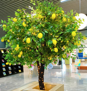 ต้นส้มโอเทียม ต้นมะนาวเทียม ต้นไม้ผลไม้ประดับตกแต่งภายในสำหรับโรงแรมและห้างสรรพสินค้า - Product Image 1