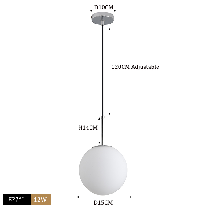 C chrome 15cm balle