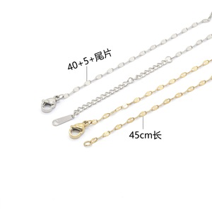 สร้อยคอรูปตัว U ดีไซน์เก๋ ทำจากสแตนเลสชุบทอง 18K  สำหรับผู้ชายและผู้หญิง  เหมาะเป็นของขวัญ  วัสดุโลหะผสมสังกะสี - Product Image 2