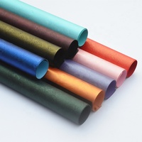 120gsm 787x1092mm Usine Perle En Relief Papier Métallique Shimmer Couleur Texture Enduit pour Cadre Photo Bougie Boîtes D'emballage