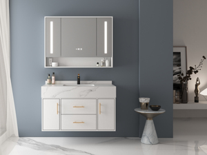 Vanity <strong>Bathroom</strong> Chinese <strong>Ready</strong> <strong>Made</strong> <strong>Bathroom</strong> Equipment Plywood Wall Hung Floating Vanity <strong>Bathroom</strong> Cabinet Sink - Product Image 5