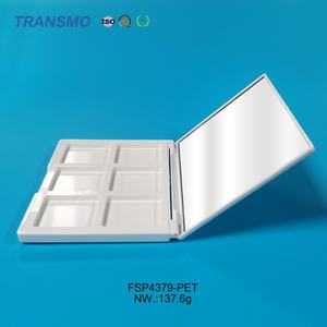 Estuche compacto sin logo para corrector, sombra de ojos, espejo, 6 colores, colorete en polvo cuadrado, desechable, con logo OEM personalizado - Product Image 6