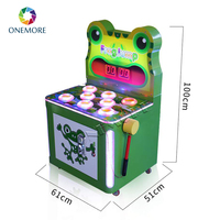 Machine de jeu d'arcade pour enfants, modèle Redemption Whack a Mole Hitting Frog, avec marteau de frappe en fer, à monnayeur, garantie 1 an