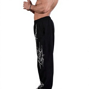 Pantalones Deportivos Negros para Hombre con Estampado Tribal Blanco, Cintura Elástica, Pantalones Casuales para Correr, Transpirables, de Algodón, para Otoño - Product Image 5