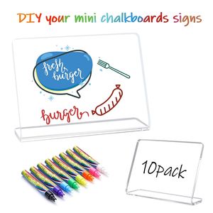 Tabletop White Acrylic Message Board Signs Black Acrylic Mini <span class=keywords><strong>Pizarra</strong></span> Signs Clear Acrylic <span class=keywords><strong>Pizarra</strong></span> Signs - Product Image 3