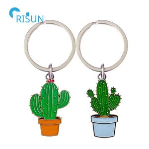 Llaveros de Cactus de calidad personalizada, llaveros de esmalte duro suave en maceta, planta, fabricante - Product Image 2
