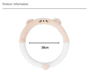Vente en gros de couverture de volant de voiture en peluche de 38cm pour femmes et filles, panda de dessin animé mignon personnalisé - Product Image 3