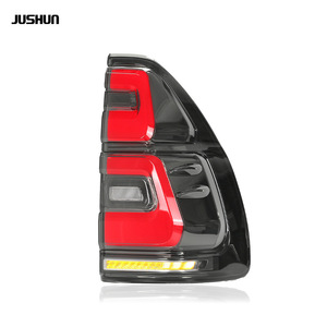 Jushun <b>Led</b> Tail <b>Lights</b> For 2003-2009 Toyota Prado Lc120 <b>Red</b> Smoked Black 12V Sequential Turn Signal - Product Image 1
