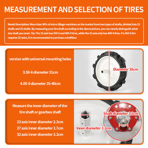 Original 4.00-8/3.50-6 pneu de roue de barre Power Tiller pneus solides pour Mini Tiller Agriculture - Product Image 3