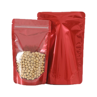 Sachets Doypack Yin Yang imprimés sur mesure avec fenêtre transparente et fermeture éclair refermable pour l'emballage de grains de café, logo et taille personnalisés, faible MOQ