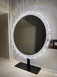 Miroir <span class=keywords><strong>de</strong></span> Maquillage Intelligent Rond pour <span class=keywords><strong>Salle</strong></span> <span class=keywords><strong>de</strong></span> <span class=keywords><strong>Bain</strong></span> et Chambre à Coucher, Idéal pour Hôtels - Vente en Gros Usine - Product Image 4