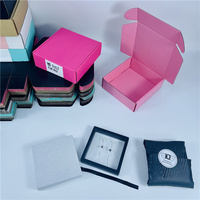 Boîte à bijoux à fermeture éclair de petite taille, mini-boîte en carton ondulé en forme d'avion avec bande déchirable pour accessoires, boîte d'expédition pour petites entreprises