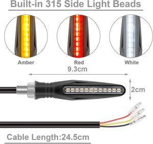 Clignotant de moto 12V mini, lumière ambre, clignotant dynamique séquentiel, indicateur lumineux pour moto - Product Image 2