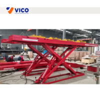 Vico Élévateur à ciseaux pour véhicules, encastré, robuste, à double vérin hydraulique, 6 tonnes, à entraînement électrique, modèle à durée de vie de 10 ans